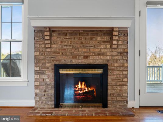 Fireplace, Interior, Stone Walls, Wood Texture Flooring