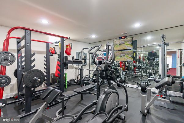 Fitness Equipment, Gym, Interior, Recessed Lighting