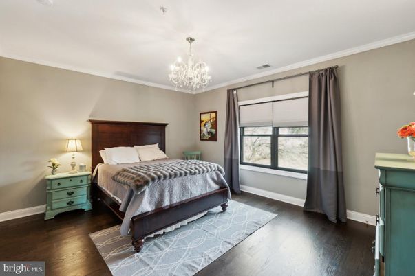 Bedroom, Chandelier, Interior, Wood Texture Flooring