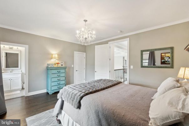 Bedroom, Chandelier, Interior, Wood Texture Flooring