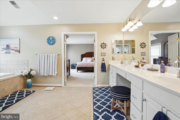 Bathroom, Bedroom, Dual Sink Vanities, Interior, Recessed Lighting