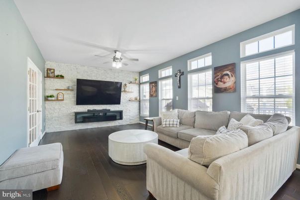 Fireplace, Interior, Living room, Stone Walls, Wood Texture Flooring