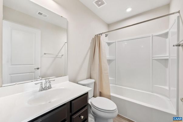Bathroom, Interior, Recessed Lighting, Wood Texture Flooring
