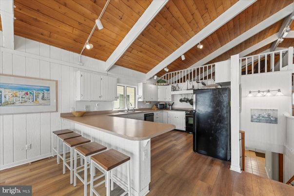 Interior, Kitchen, Wooden Ceilings, Wood Texture Flooring