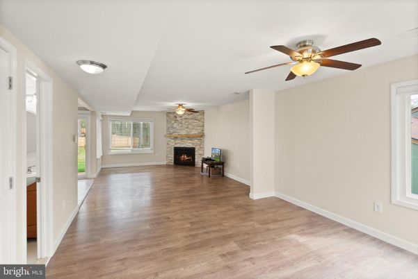 Empty room, Fireplace, Interior, Wood Texture Flooring
