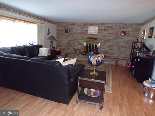 Interior, Living room, Stone Walls, Wood Texture Flooring