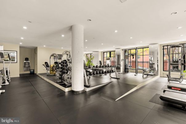 Fitness Equipment, Gym, Interior, Recessed Lighting