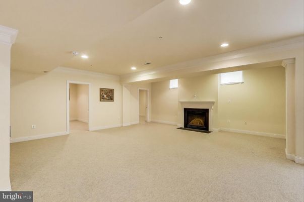 Empty room, Fireplace, Interior, Recessed Lighting