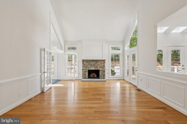 Empty room, Fireplace, Interior, Wood Texture Flooring