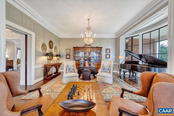 Chandelier, Interior, Living room, Piano, Wood Texture Flooring