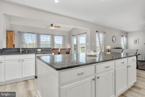 Dining room, Interior, Kitchen, Recessed Lighting, Wood Texture Flooring
