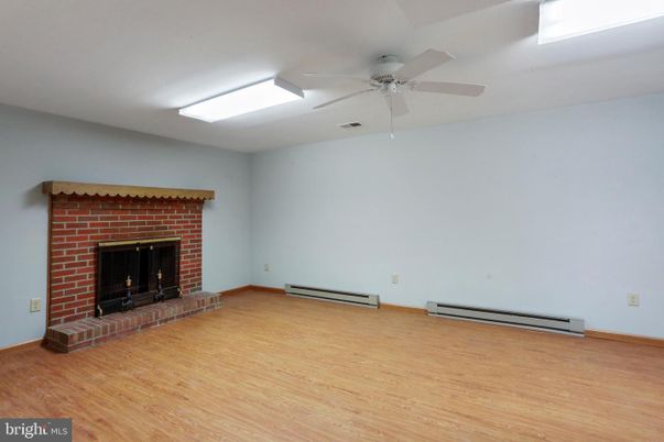 Empty room, Fireplace, Interior, Wood Texture Flooring