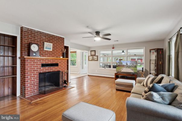 Fireplace, Interior, Living room, Stone Walls, Wood Texture Flooring