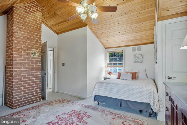 Bedroom, Interior, Stone Walls, Wooden Ceilings