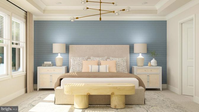 Bedroom, Interior, Pendant Lights