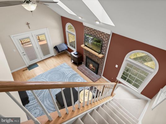 Fireplace, Interior, Recessed Lighting, Wood Texture Flooring