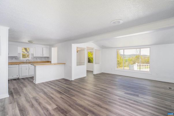 Empty room, Interior, Kitchen, Wood Texture Flooring