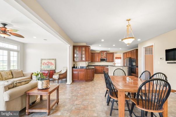 Dining room, Interior, Kitchen, Living room, Recessed Lighting