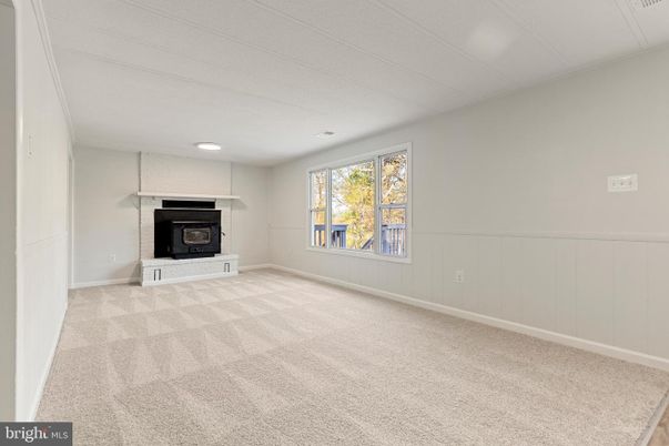 Empty room, Fireplace, Interior, Recessed Lighting