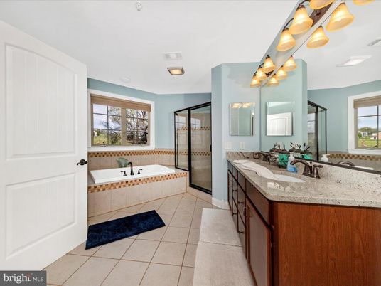 Bathroom, Dual Sink Vanities, Glass Shower, Interior