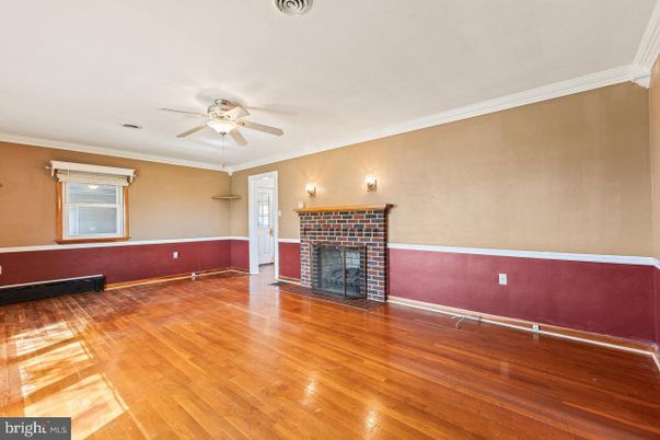 Empty room, Fireplace, Interior, Wood Texture Flooring