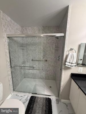 Bathroom, Glass Shower, Interior, Marble, Marble Walls