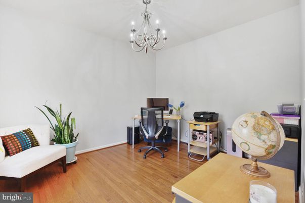 Chandelier, Home Office, Interior, Wood Texture Flooring