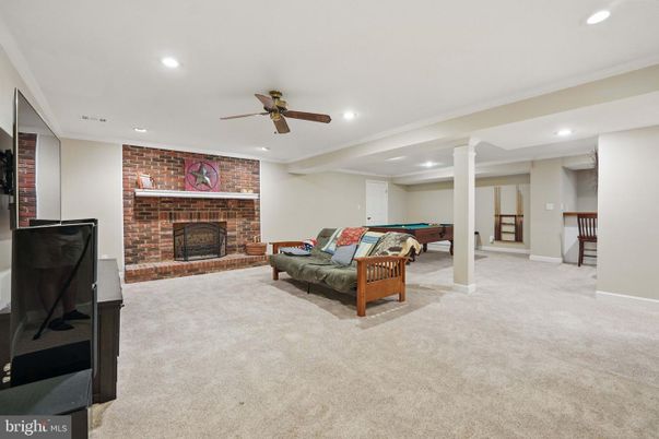 Bedroom, Fireplace, Interior, Recessed Lighting, Stone Walls