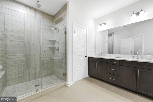 Bathroom, Dual Sink Vanities, Glass Shower, Interior