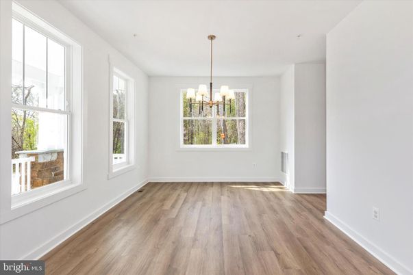 Chandelier, Empty room, Interior, Pendant Lights, Wood Texture Flooring