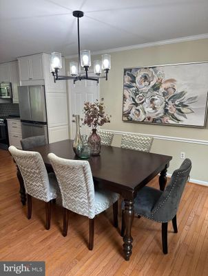 Chandelier, Dining room, Interior, Kitchen, Pendant Lights, Wood Texture Flooring