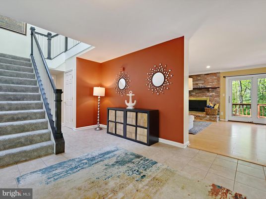 Interior, Recessed Lighting, Stone Walls, Wood Texture Flooring