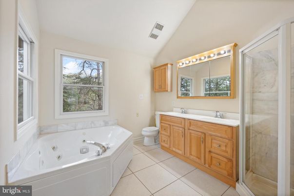 Bathroom, Dual Sink Vanities, Glass Shower, Interior