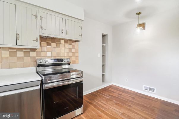 Interior, Kitchen, Pendant Lights, Stainless Steel Appliances, Wood Texture Flooring