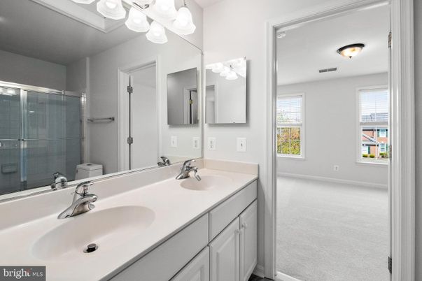 Bathroom, Dual Sink Vanities, Glass Shower, Interior