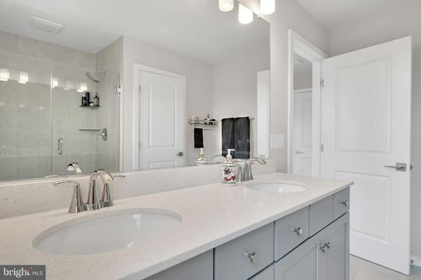 Bathroom, Dual Sink Vanities, Glass Shower, Interior