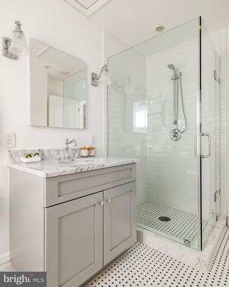 Bathroom, Dual Sink Vanities, Glass Shower, Interior