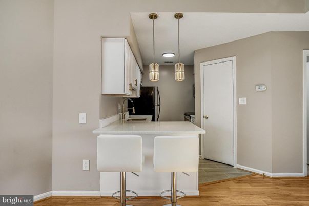 Interior, Kitchen, Pendant Lights, Wood Texture Flooring