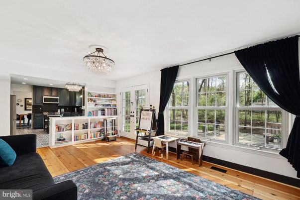 Chandelier, Interior, Kitchen, Recessed Lighting, Stainless Steel Appliances, Wood Texture Flooring