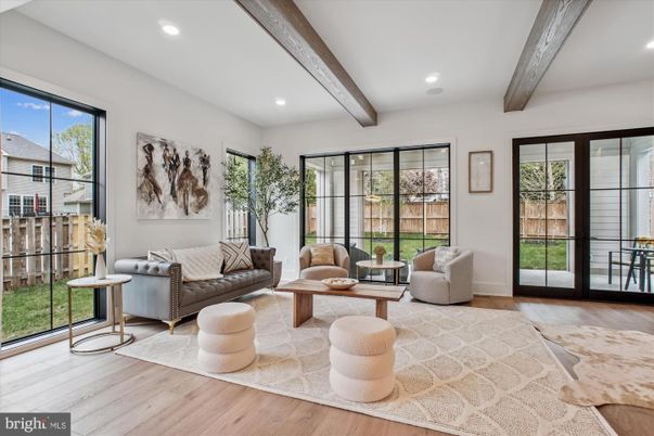 Interior, Living room, Recessed Lighting, Wooden Beams, Wood Texture Flooring