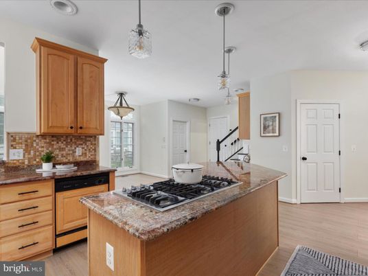 Interior, Kitchen, Pendant Lights, Wood Texture Flooring