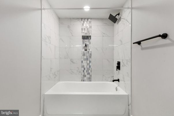 Bathroom, Interior, Marble Walls, Recessed Lighting