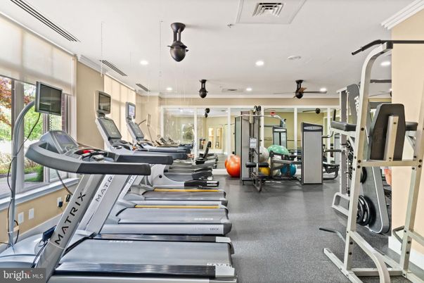 Fitness Equipment, Gym, Interior, Recessed Lighting