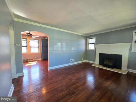 Empty room, Fireplace, Interior, Wood Texture Flooring