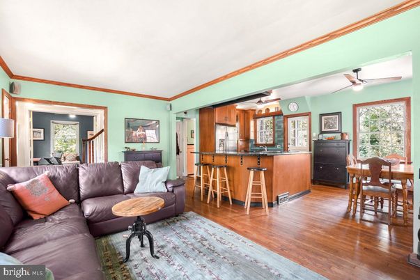 Dining room, Interior, Kitchen, Living room, Wood Texture Flooring