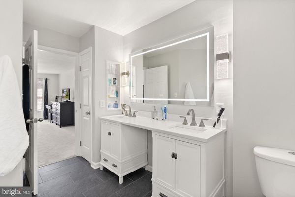 Bathroom, Dual Sink Vanities, Interior, Wood Texture Flooring