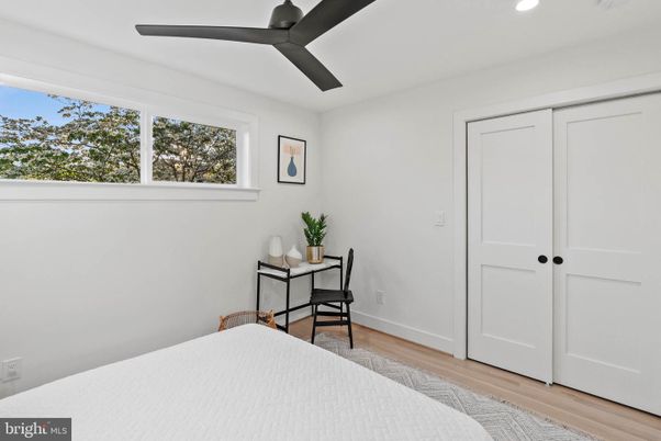 Bedroom, Home Office, Interior, Recessed Lighting, Wood Texture Flooring