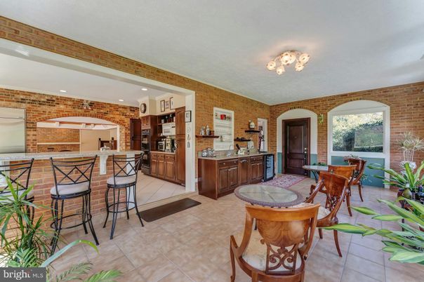 Dining room, Interior, Kitchen, Recessed Lighting, Stone Walls