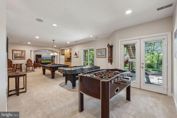 Billiard Table, Game Room, Interior, Pendant Lights, Recessed Lighting