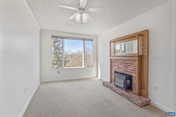 Empty room, Fireplace, Interior